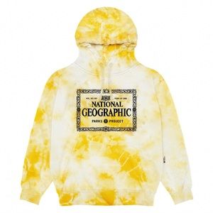 National Geographic Parks Project yellow tie-dye hoodie